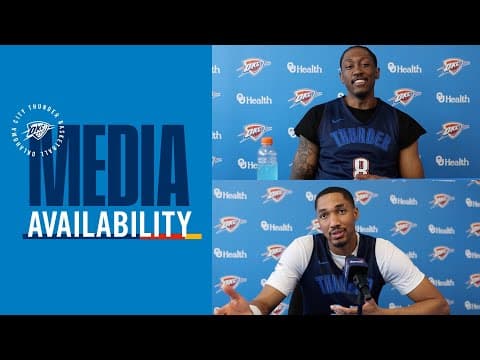 Practice Media Availability with JDub and Wiggins | December 17, 2025 | OKC Thunder