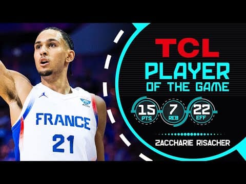 Zaccharie Risacher (15 PTS) | TCL Player Of The Game | FRA 🇫🇷 vs ISL 🇮🇸 | FIBA EuroBasket 2025
