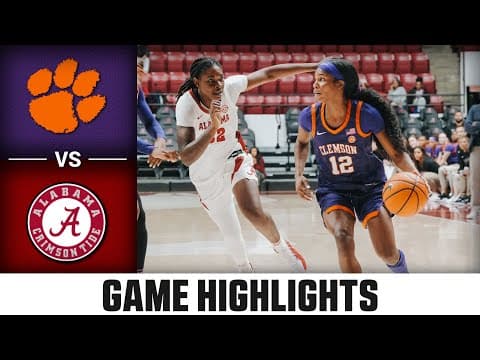 Clemson vs. Alabama Game Highlights | 2025-26 ACC Women's Basketball