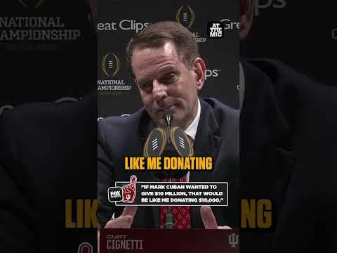 Curt Cignetti is VERY happy with Mark Cuban’s financial support of @IndianaFootball 💰🏈