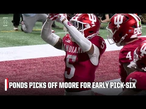 PICK-SIX TO START THE GAME 😮 Dante Moore’s INT gets taken back by Indiana | ESPN College Football