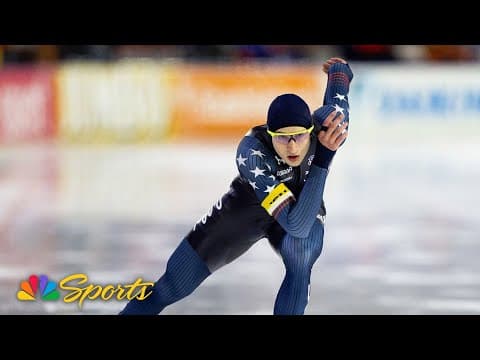 Jordan Stolz breaks track record, wins 1500m at Heerenveen World Cup | NBC Sports