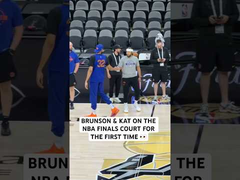 The Knicks Dynamic Duo take the NBA Finals court for the first time for practice 👏