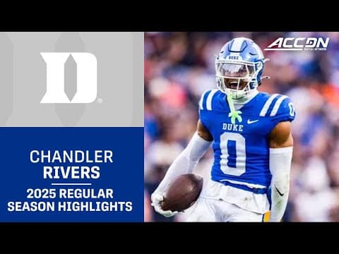Chandler Rivers 2025 Regular Season Highlights | Duke Cornerback