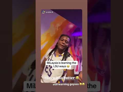 First LSU media day in the books for MiLaysia Fulwiley 🐯 (via @g.redus/IG)