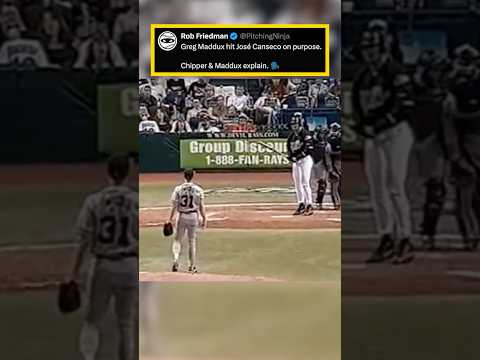 Greg Maddux hit José Canseco on purpose.Chipper & Maddux explain.