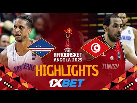 Cape Verde 🇨🇻 vs Tunisia 🇹🇳 | 1XBET Highlights | #AfroBasket 2025