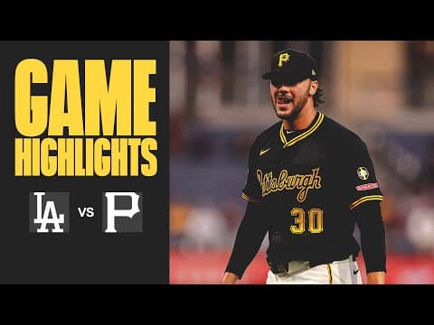 Paul Skenes Strikes Out Eight to Complete Sweep | Dodgers vs. Pirates Game Highlights (9/4/25)