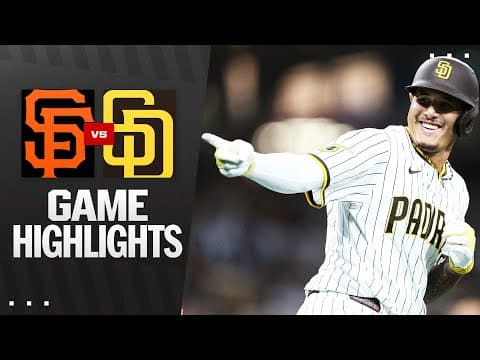 Giants vs. Padres Game Highlights (8/20/25)| MLB Highlights