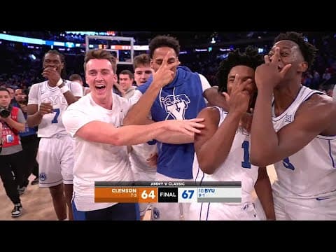 🚨 BYU GAME WINNER 🚨 Robert Wright III sinks 3 AS TIME EXPIRES to beat Clemson | ESPN CBB