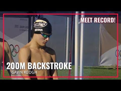 Gavin Keogh Takes Down Meet Record in 200M Backstroke | 2025 Speedo Junior Nationals