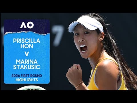 Priscilla Hon v Marina Stakusic Highlights | Australian Open 2026 First Round