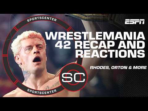 WRESTLEMANIA 42 RECAP! Cody Rhodes, Pat McAfee, AND Jelly Roll?! 😱 | SportsCenter