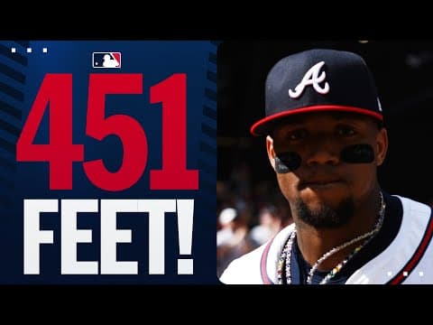 451 FEET! 😳 Ronald Acuña Jr. PULVERIZES this home run in the Braves final game of 2025! 💪