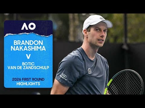Brandon Nakashima v Botic van de Zandschulp Highlights | Australian Open 2026 First Round
