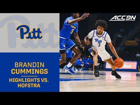 Pitt's Brandin Cummings Highlights vs. Hofstra