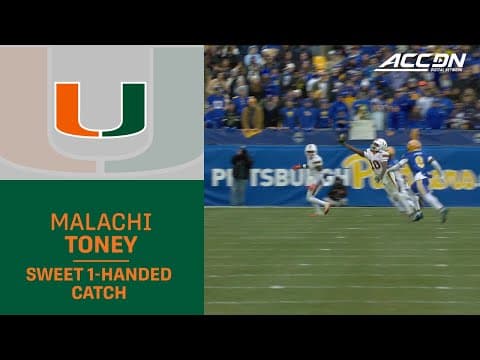 Miami Freshman Malachi Toney Stretches Out For The 1-Handed Grab