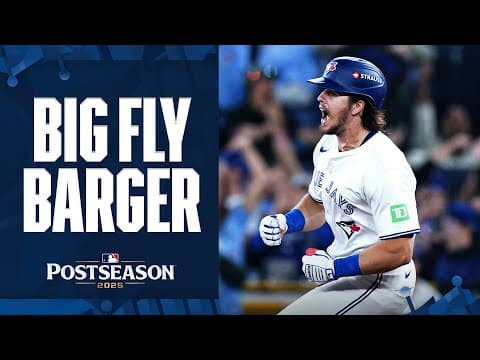 BARGER BOMB! 💣 Addison Barger's two-run homer doubles the Blue Jay's lead in ALCS Game 6! 💥