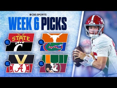 Picks for EVERY Top 25 game in College Football [Full Week 6 Predictions]