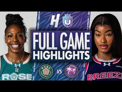 Rose vs Breeze - FULL GAME Highlights | January 11, Unrivaled 2026