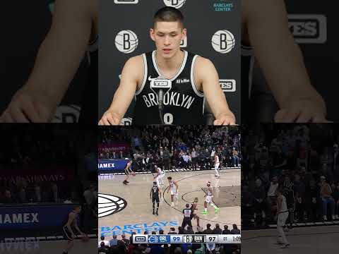 Egor Dëmin on the hustle and effort from Day'Ron Sharpe tonight 🤝 #nba #brooklynnets #basketball
