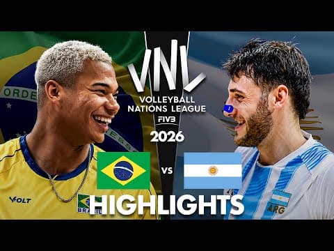 Brazil 🇧🇷 vs Argentina 🇦🇷 | Highlights | Men's VNL 2026