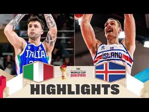 Italy 🇮🇹 v Iceland 🇮🇸 | Highlights | FIBA Basketball World Cup 2027 European Qualifiers