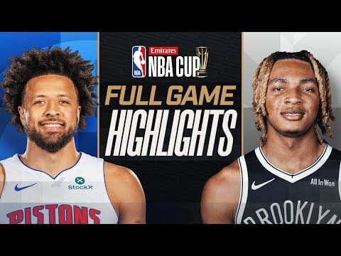 PISTONS at NETS | FULL GAME HIGHLIGHTS | November 7, 2025