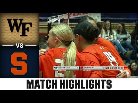 Wake Forest vs. Syracuse Match Highlights | 2025 ACC Volleyball