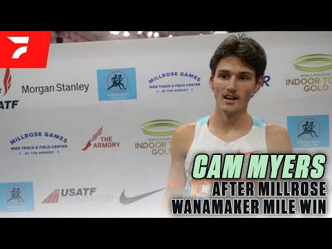 Cam Myers Reacts After Winning the Wanamaker Mile | 2026 Millrose Games