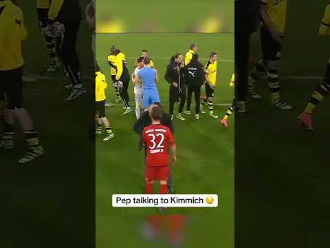 When Pep pulled Kimmich aside after commentators said he was the best on the pitch that day 😳