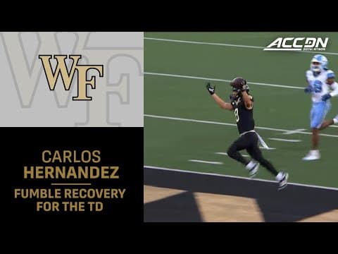Wake Forest's Carlos Hernandez Picks Up The Fumble For The Touchdown