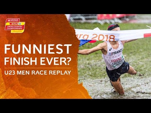 Gressier's kneeslide goes WRONG 🤭🤣| European Cross Country Championships 2018 Race Replay