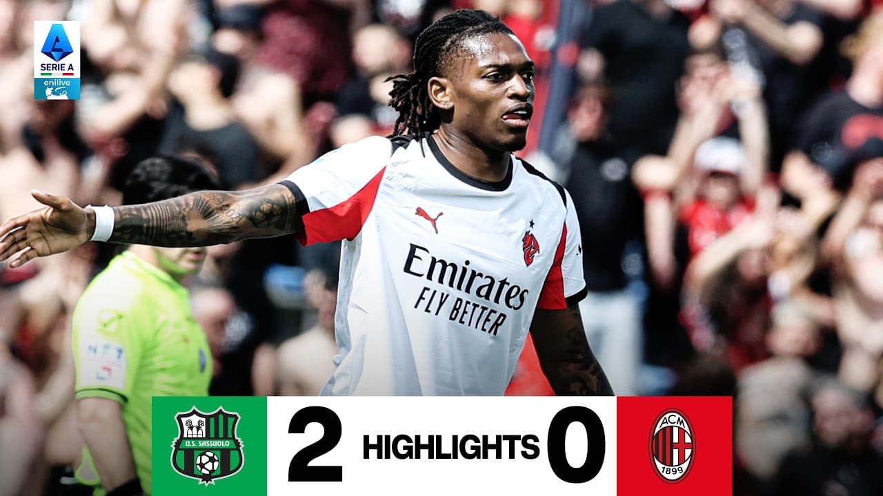 Rossoneri in 10 sconfitti a Reggio Emilia | Sassuolo-Milan 2-0 | Highlights Serie A