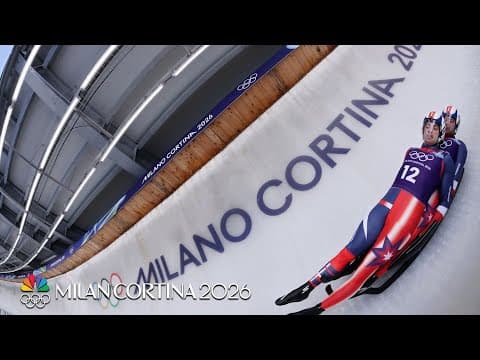 Team USA struggle in luge men's doubles training session | Winter Olympics 2026 | NBC Sports