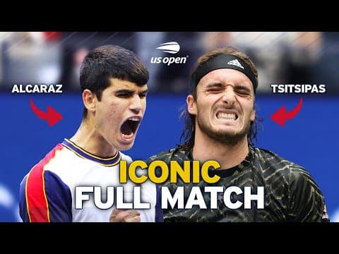 18-Year-Old Carlos Alcaraz vs. Stefanos Tsitsipas | Iconic Full Match | 2021 US Open Round 3