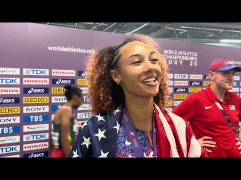 Taliyah Brooks Celebrates Heptathlon Bronze Medal Tie at 2025 Tokyo World Championships
