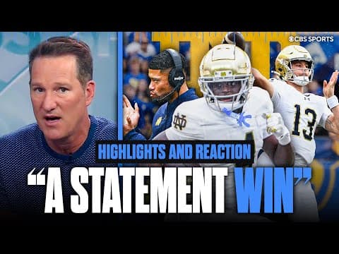No. 9 Notre Dame DOMINATES No. 22 Pittsburgh for 10th straight win | Highlights & Reaction