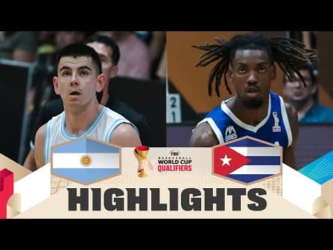 Argentina 🇺🇸 v Cuba 🇨🇺 | Highlights | FIBA Basketball World Cup 2027 Americas Qualifiers