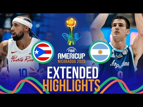 Puerto Rico 🇵🇷 vs Argentina 🇦🇷 | Extended Highlights | FIBA AmeriCup 2025