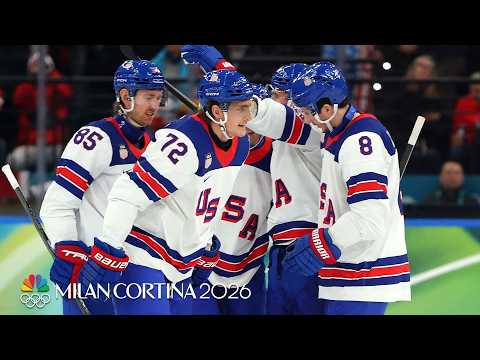 Tage Thompson SLAPS in Team USA hockey's fourth vs. Germany | Winter Olympics 2026 | NBC Sports