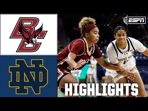 Notre Dame Fighting Irish vs. Boston College Eagles | Full Game Highlights | ESPN College Basketball