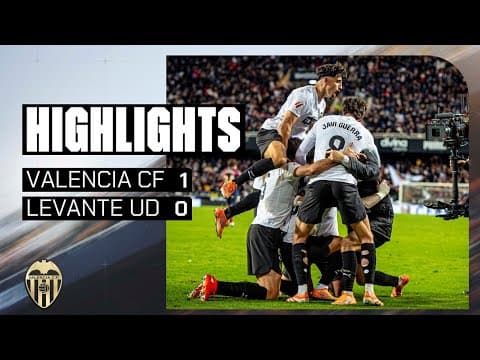 VALENCIA CF 1 - 0 LEVANTE UD | RESUMEN DEL PARTIDO - JORNADA 13 DE LALIGA EA SPORTS 2025 - 2026