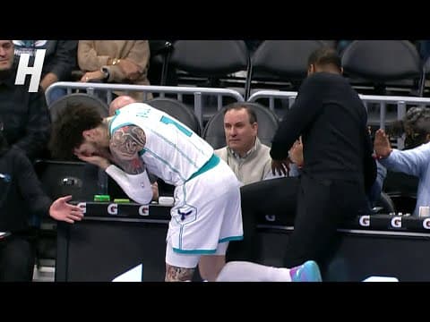 LaMelo Ball collides with Hornets head coach Charles Lee 😬