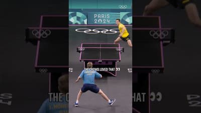 Flawless execution 💯 Incredible deception from Hugo Calderano at #Paris2024! #Olympics #TableTennis