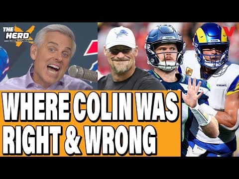 What Colin Cowherd got RIGHT & WRONG: Bears, Stafford's Rams, Seahawks, Lions, Alabama | THE HERD