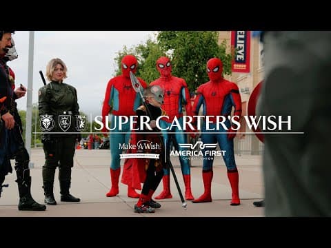 Superhero Wish Kid Carter with the Utah Royals and AFCU