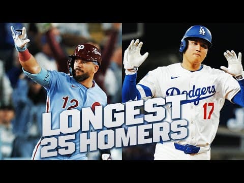 25 longest home runs of the 2025 MLB Postseason! 💥 (Shohei, Schwarber, Springer, Raleigh AND MORE!)