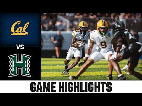 Cal vs. Hawai'i Game Highlights | 2025 ACC Football