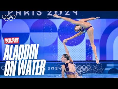 Oriental Flair at the Olympics ✨🫖 | 🇪🇸 Team Spain Free artistic swimming routine at #Paris2024